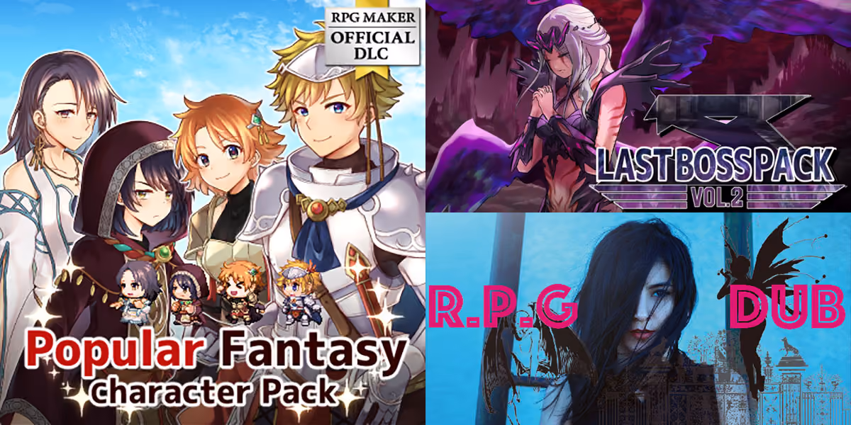 New Releases: Last Boss Pack Vol.2, Popular Fantasy Character Pack, R.P.G DUB