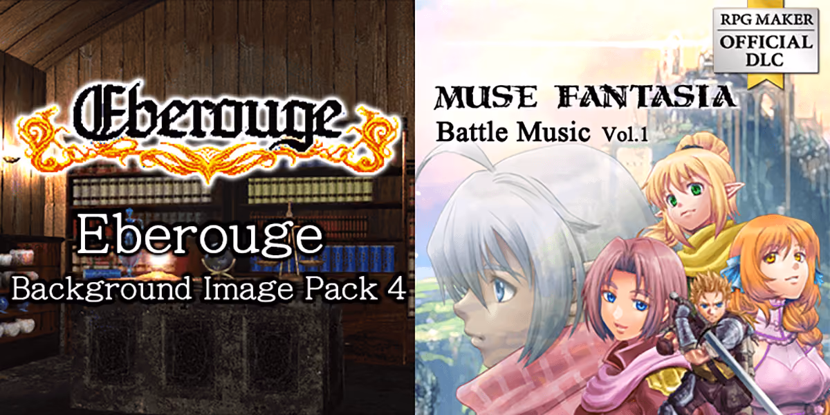 New Releases: Eberouge Background Image Pack 4, MUSE FANTASIA Battle Music Vol.1