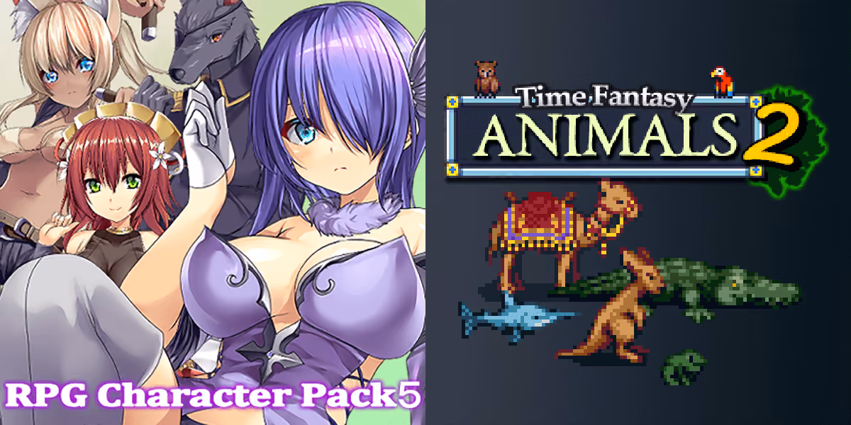 New Releases: RPG Character Pack 5, Time Fantasy Add on Animals 2