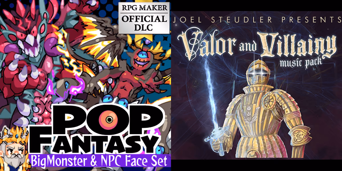 New Releases: Pop Fantasy BigMonster and NPC Face Set, Valor And Villainy Music Pack