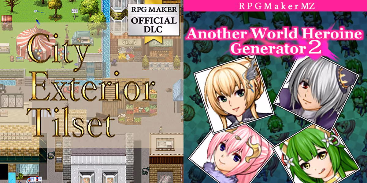 New Releases: City Exterior Tileset, Another World Heroine Generator 2 for MZ