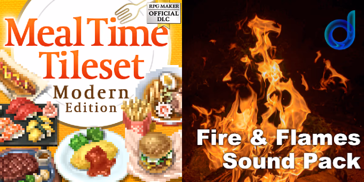 New Releases: Meal Time Tileset - Modern Edition, Fire and Flames Sound Pack