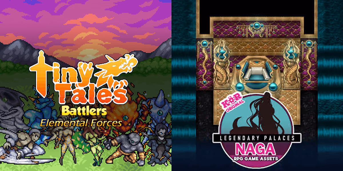 New Releases: MT Tiny Tales Battlers Elemental Forces, KR Legendary Palaces - Naga Tileset
