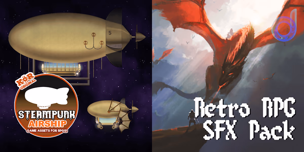 New Releases: KR - Steampunk Airship Tileset, Retro RPG SFX Pack