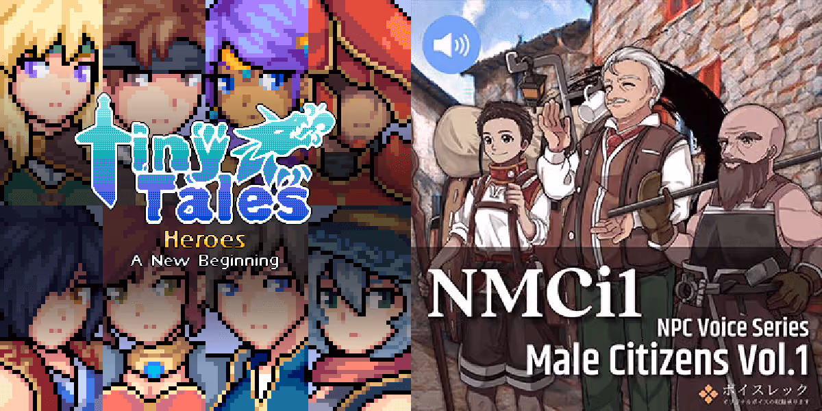 New Releases: MT Tiny Tales Heroes - A New Beginning, NPC Voice Series Male Citizens Vol.1
