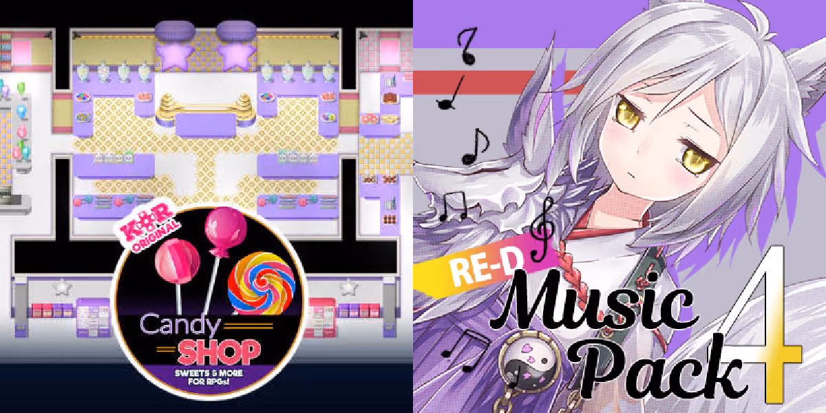 New Releases: KR Candy Shop Tileset, RE-D Music Pack 4