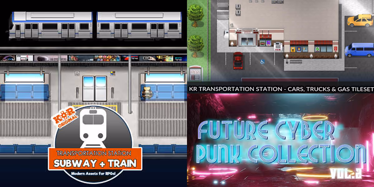New Releases: KR Transportation Station - Subway and Train/Cars Trucks and Gas, Future Cyberpunk Collection Vol.2