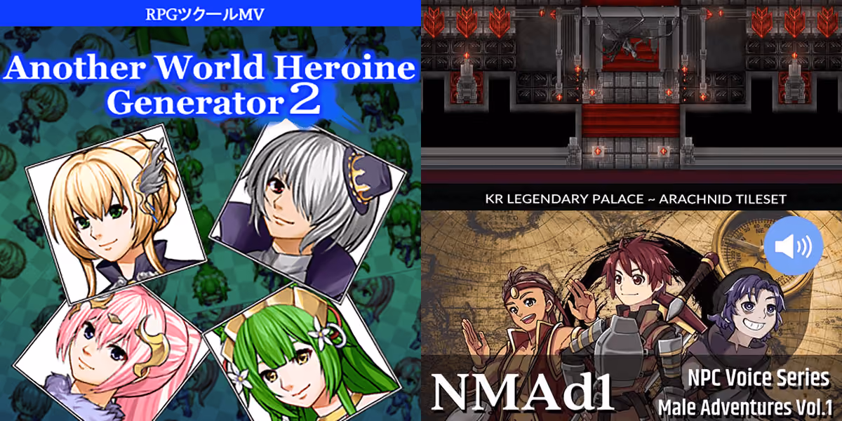 New Releases: Another World Heroine Generator 2, KR Legendary Palaces - Arachnid, NPC Male Adventurers Vol.1