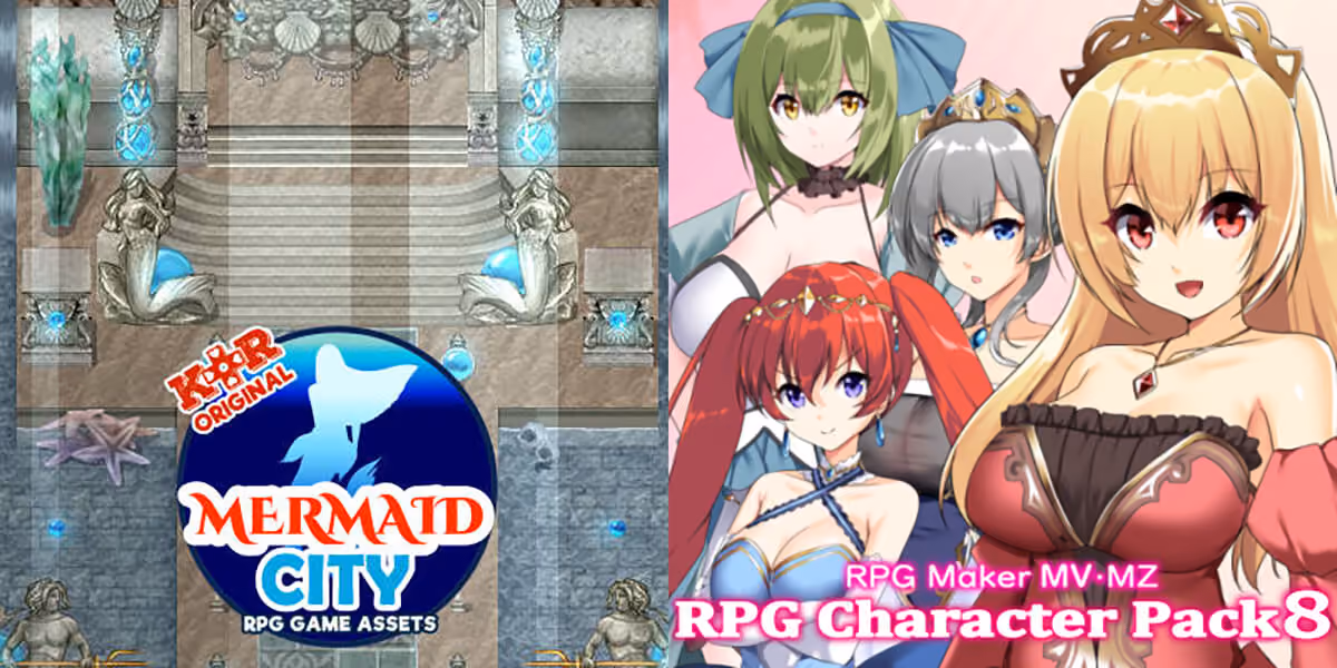 New Releases: KR Mermaid City Tileset, RPG Character Pack 8