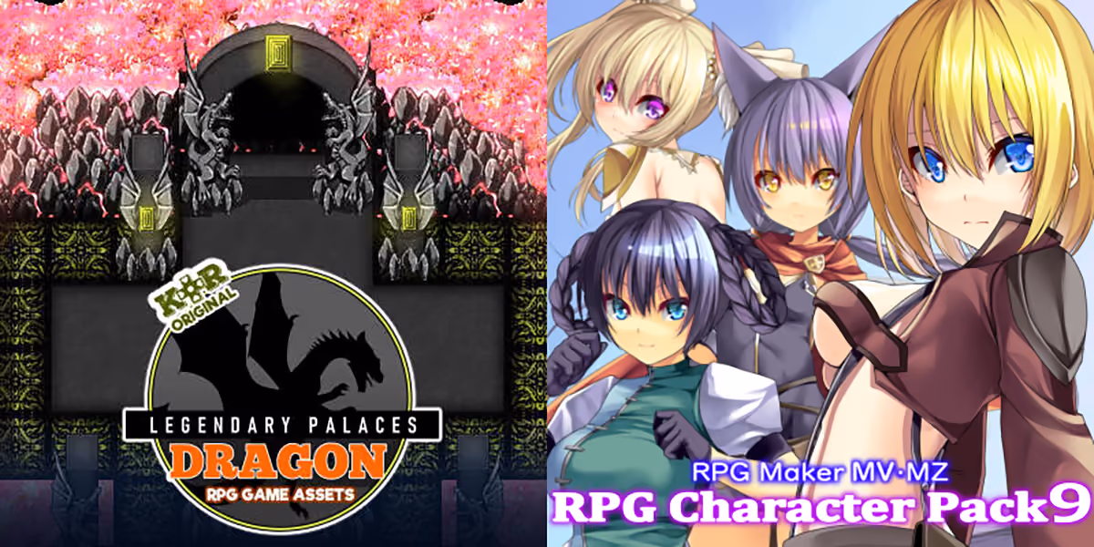 New Releases: KR Legendary Palace - Dragon Tileset, RPG Character Pack 9