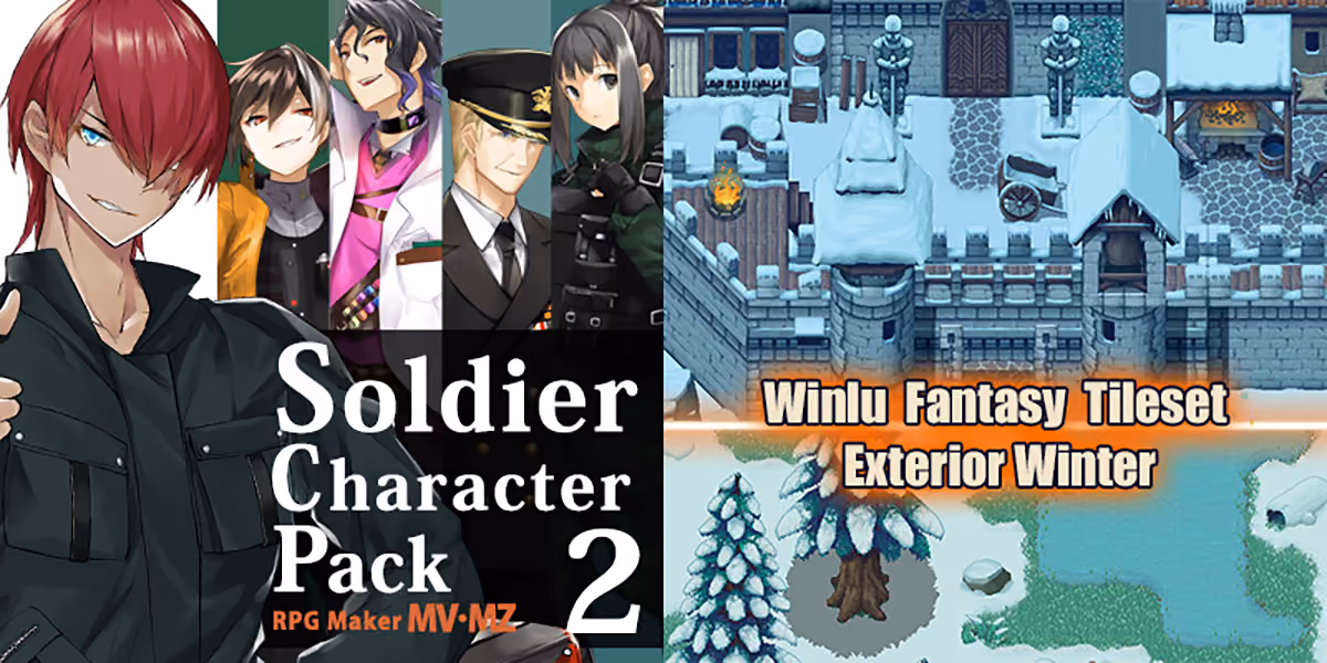 New Releases: Soldier Character Pack 2, Winlu Fantasy Tileset - Exterior Winter