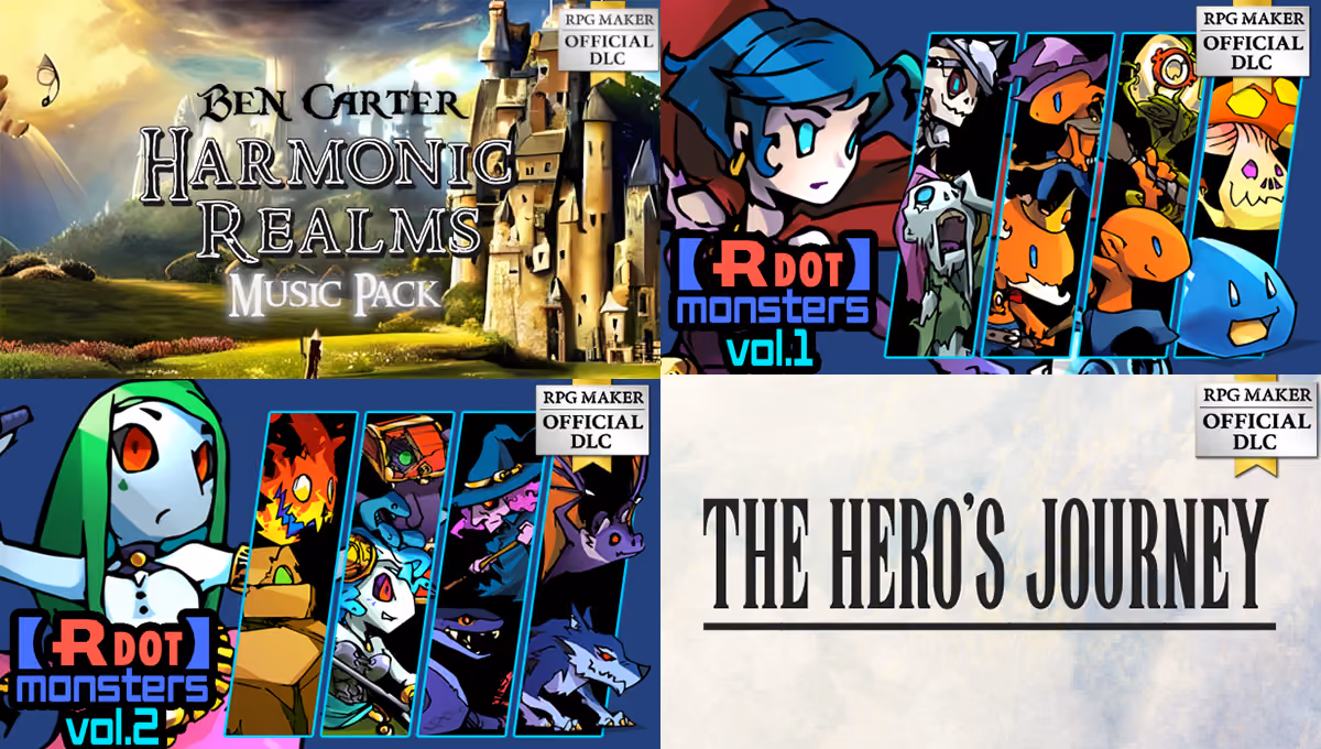 New Releases: Ben Carter - Harmonic Realms Music Pack, Rdot Monsters Vol. 1 & 2, The Hero's Journey