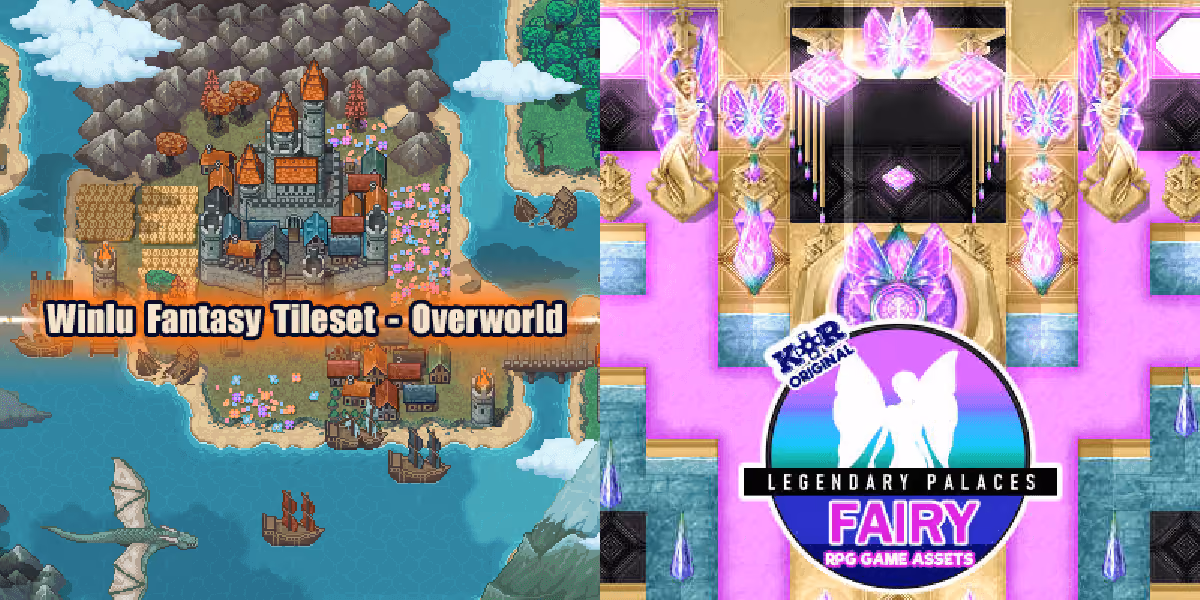 New Releases: Winlu Fantasy Tilset - Overworld, KR Legendary Palaces - Fairy Tileset