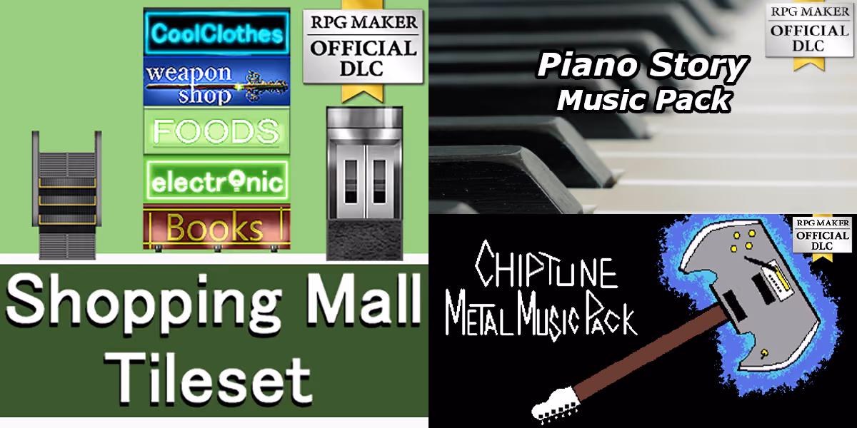 New Releases: Shopping Mall Tileset, Piano Story Music Pack, Chiptune Metal Music Pack