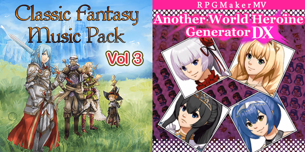 New Releases: Classic Fantasy Music Pack Vol 3, Another World Heroine Generator DX for MV