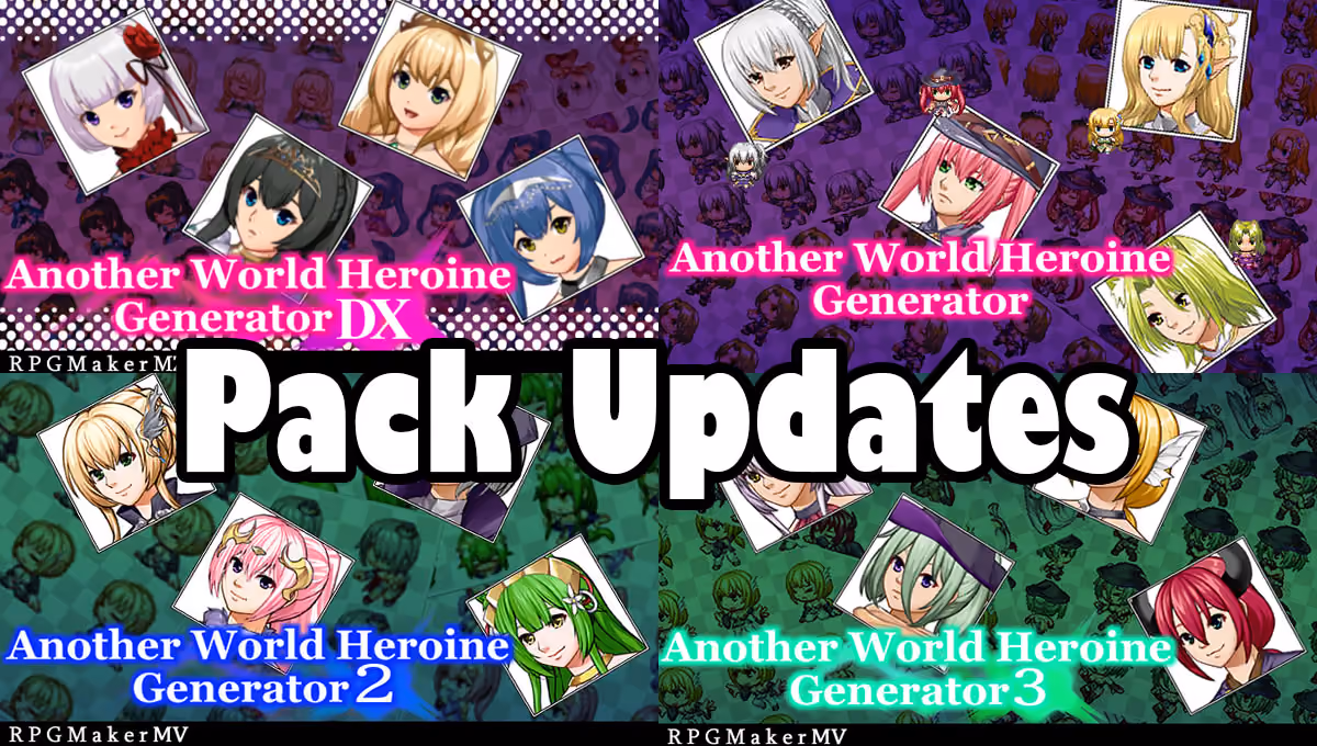 Pack Updates: Another World Heroine Generator DX, Another World Heroine Generator (1, 2, 3)