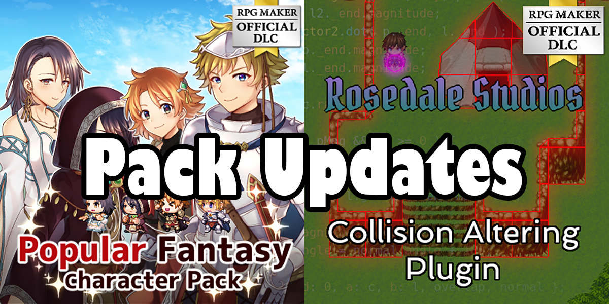 Pack Updates: Popular Fantasy Character Pack, Rosedale Collision Altering Plugin