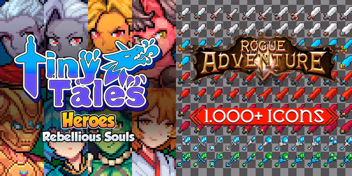 New Releases: MT Tiny Tales Heroes - Rebellious Souls, Rogue Adventure 1000+ Icons Pack