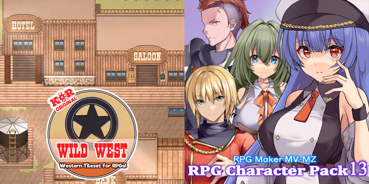 New Releases: KR Wild West Tileset, RPG Character Pack 13