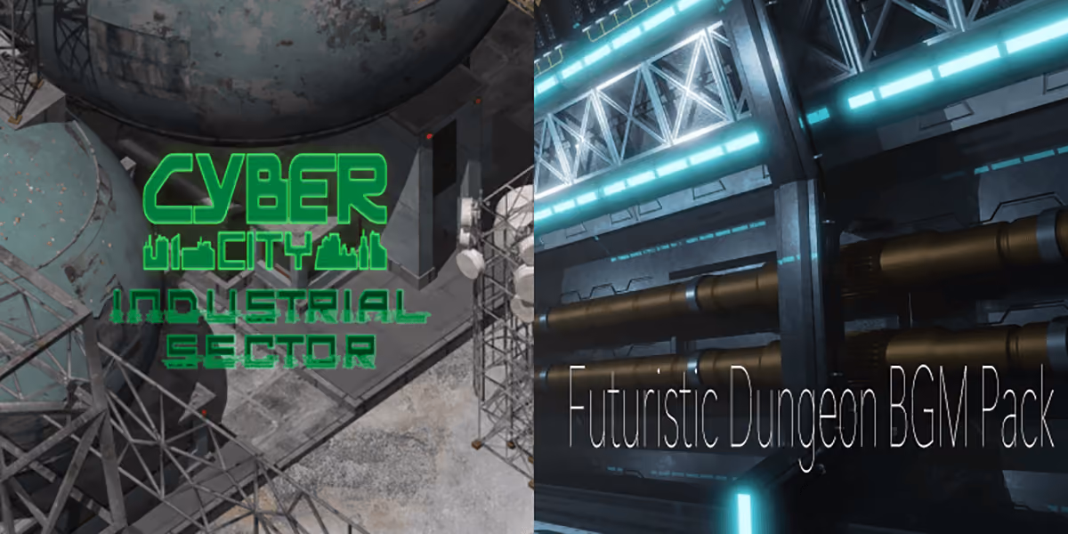 New Releases: CyberCity Industrial Sector Tiles, Futuristic Dungeon BGM Pack