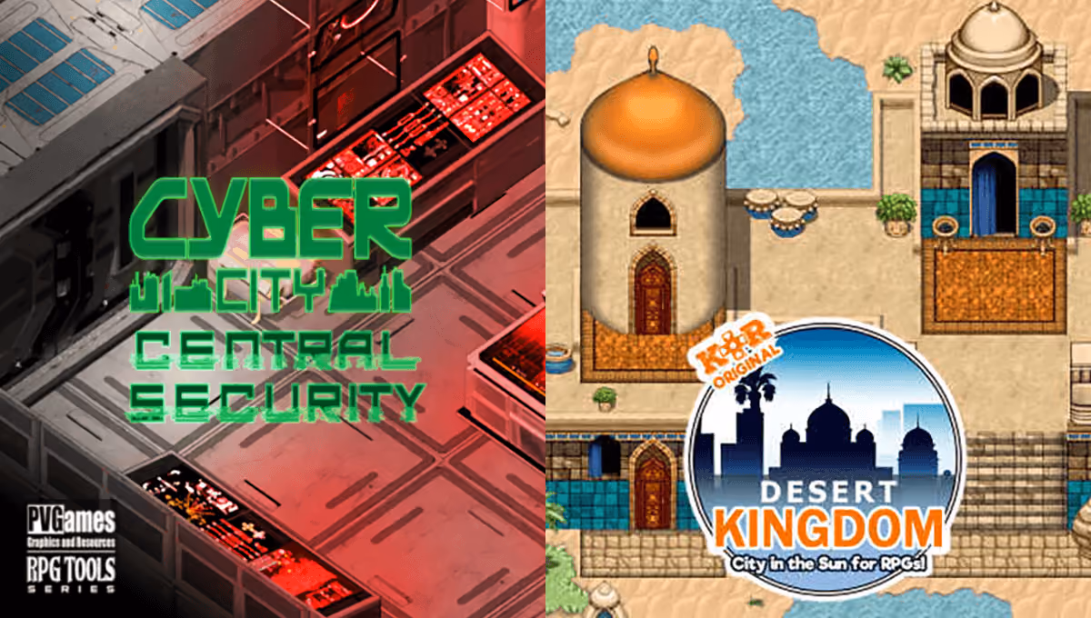 New Releases: CyberCity Central Security, KR Desert Kingdom Tileset