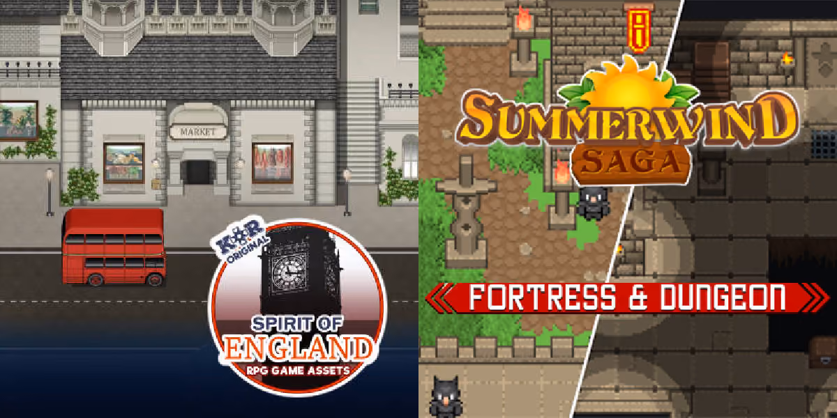 New Releases: KR Spirit of England Tileset, Summerwind Saga - Fortress & Dungeon
