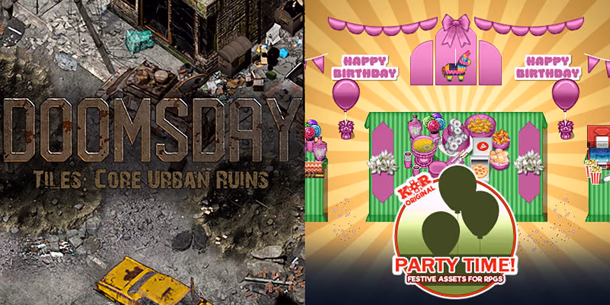 New Releases: Doomsday Tiles - Core Urban Ruins, KR Party Time! Celebration Tileset