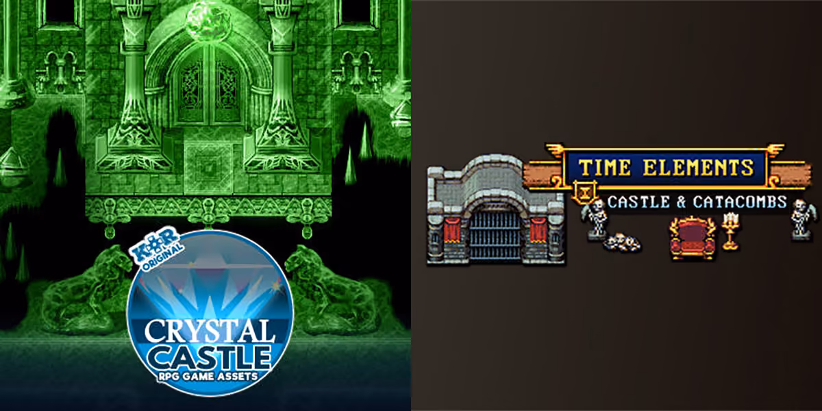 New Releases: KR Crystal Castle Tileset, Time Elements - Castle and Catacombs