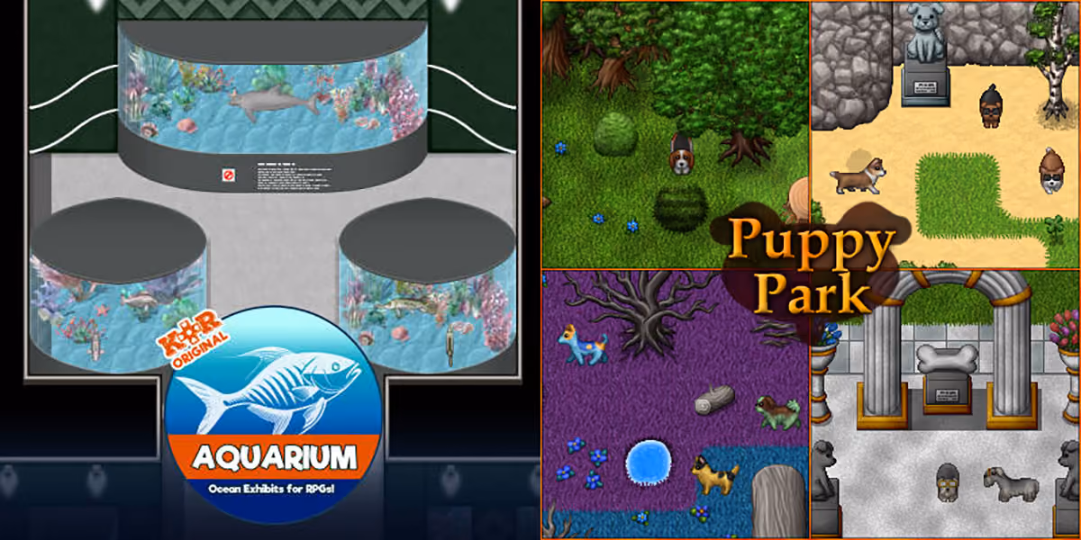New Releases: KR Aquarium Tileset, Puppy Park