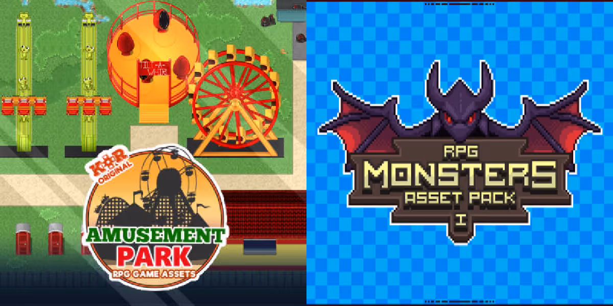 New Releases: KR Amusement Park Tileset, RPG Monsters Asset Pack 1