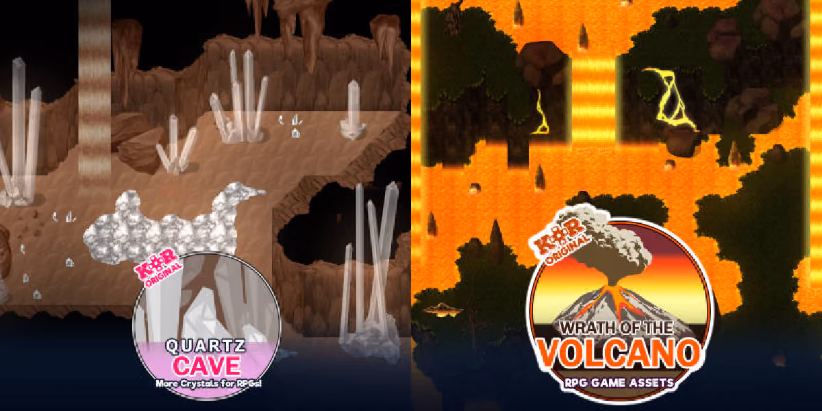 New Releases: KR Quartz Cave Tileset, KR Wrath of the Volcano Tileset