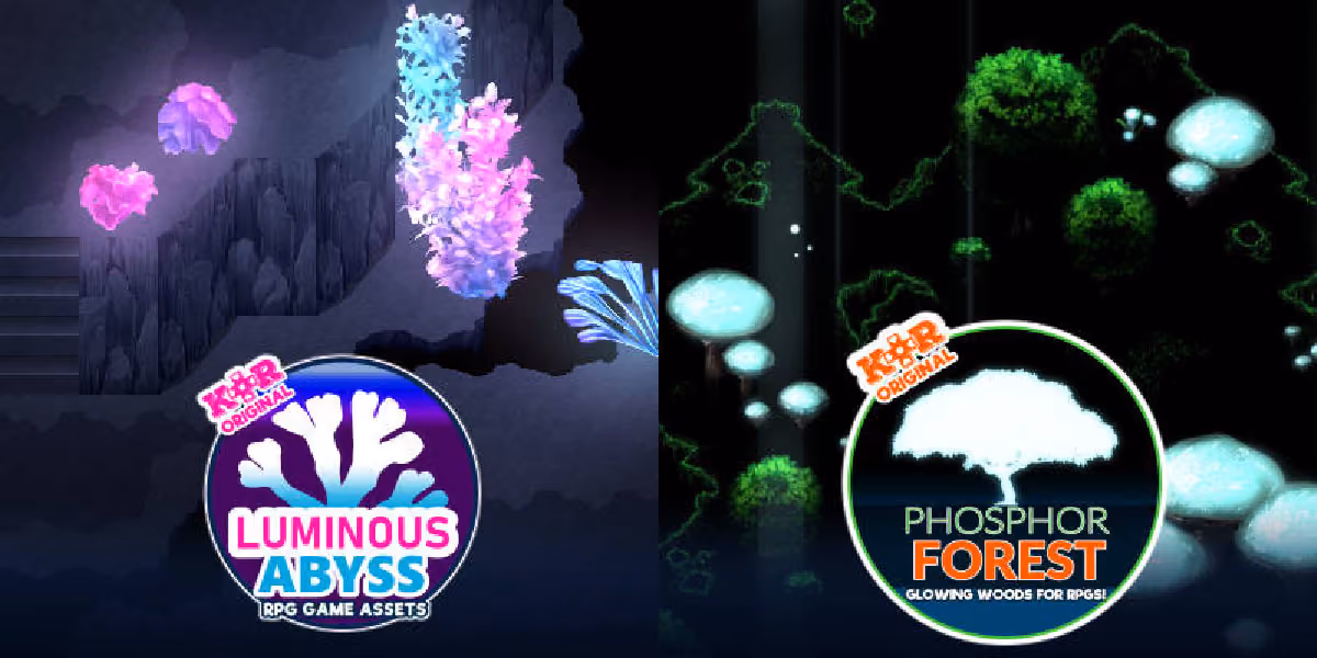 New Releases: KR Luminous Abyss Tileset, KR Phosphor Forest Tileset