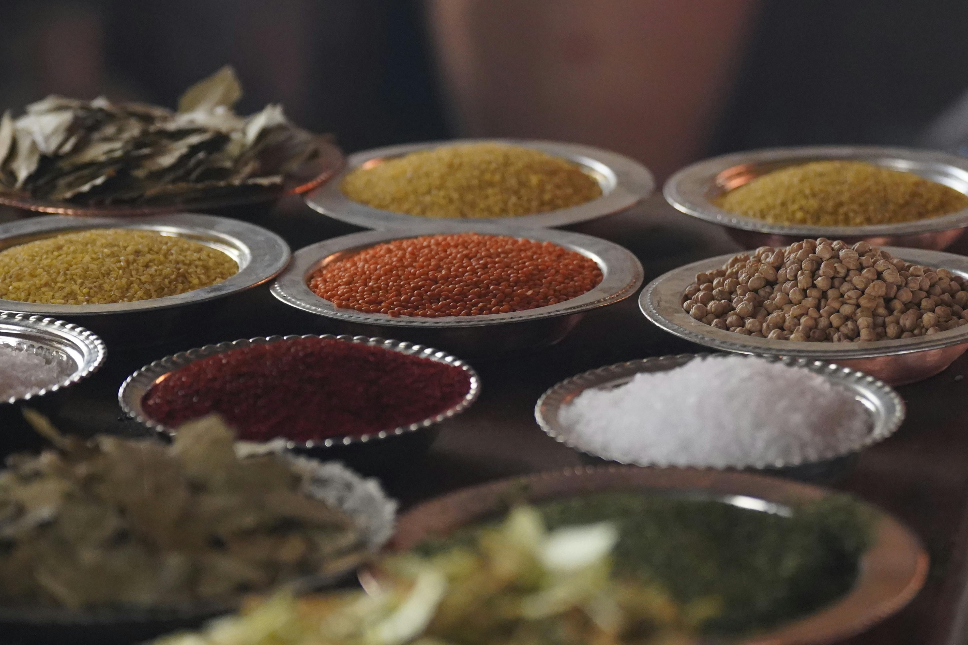 Assorted spices donated for the Spice Drive