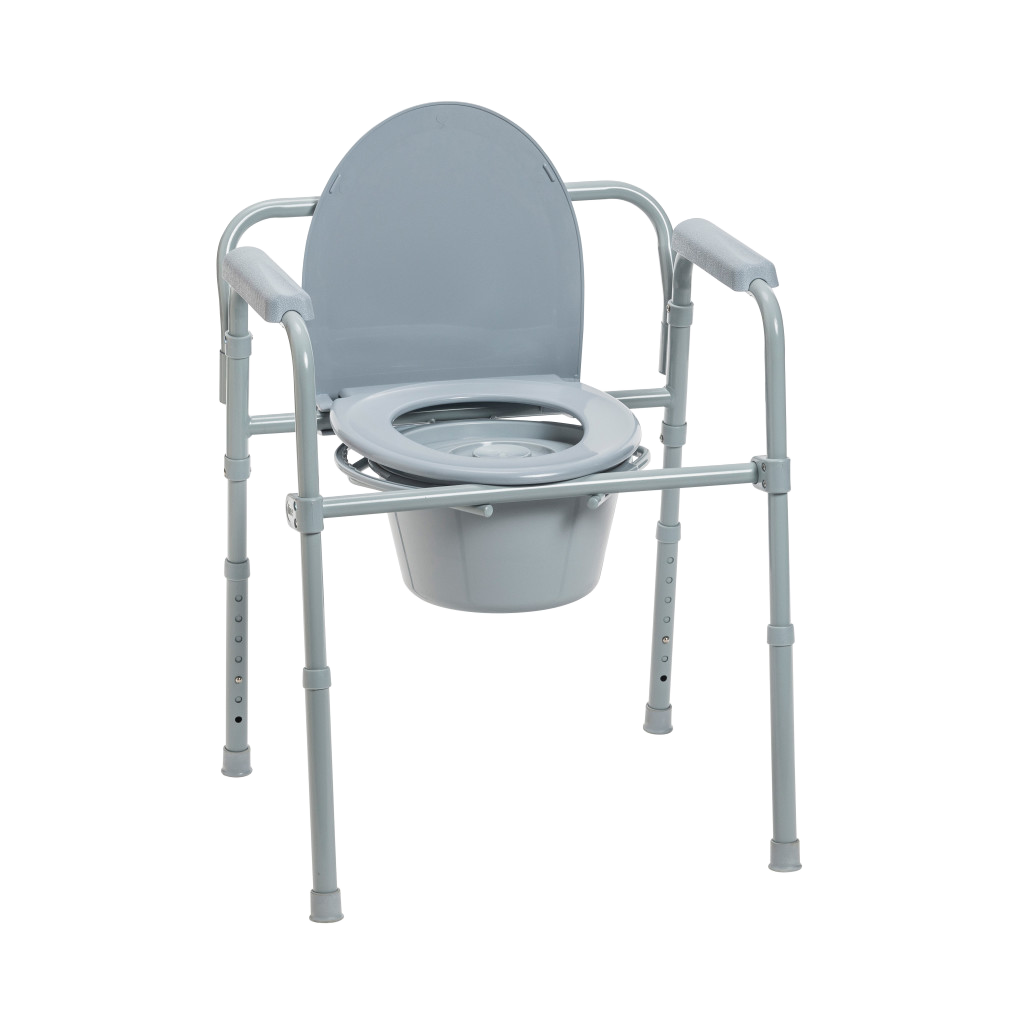 Folding Steel Commode — durable medical equipment from Avista Medical