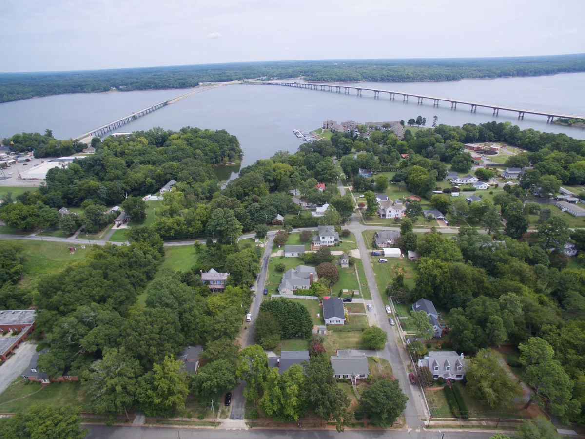 Historic downtown Boydton, Virginia — Kerr Lake area community
