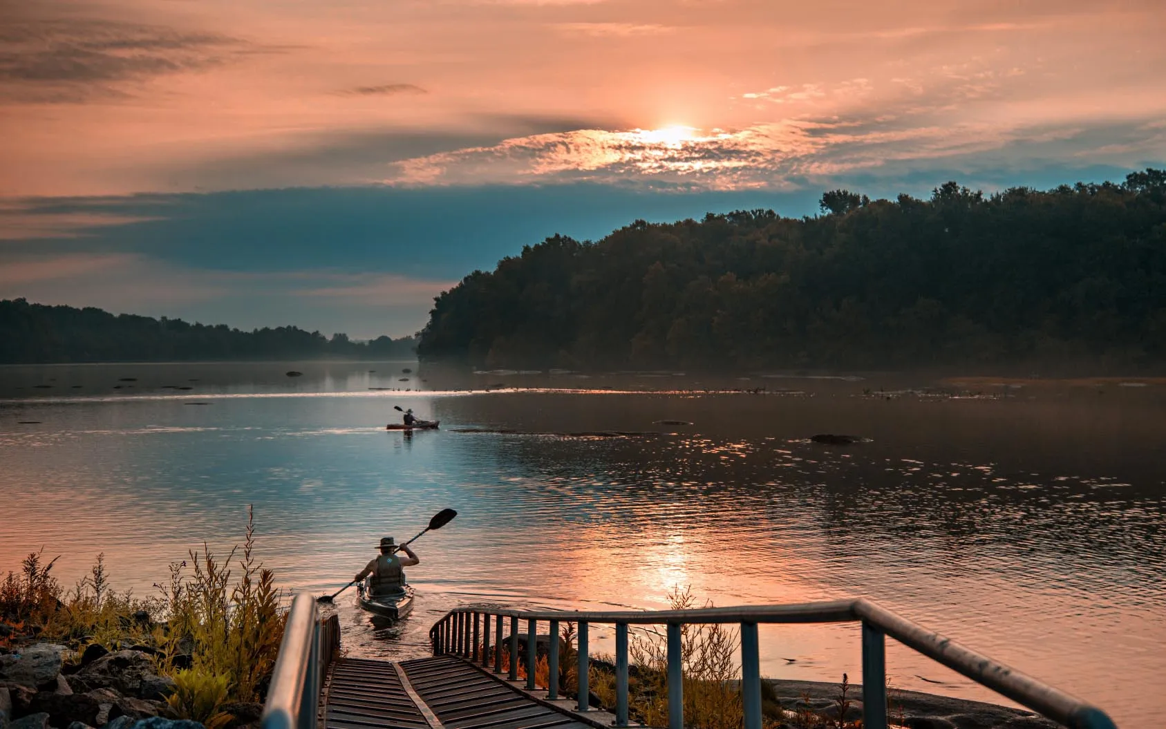Sunset over Kerr Lake, Virginia