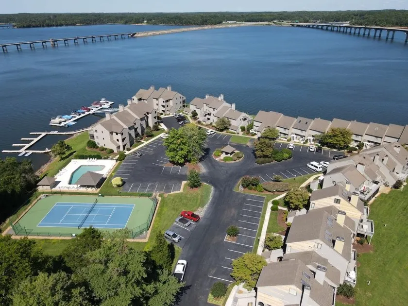 Aerial view over Kerr Lake near Clarksville, Virginia