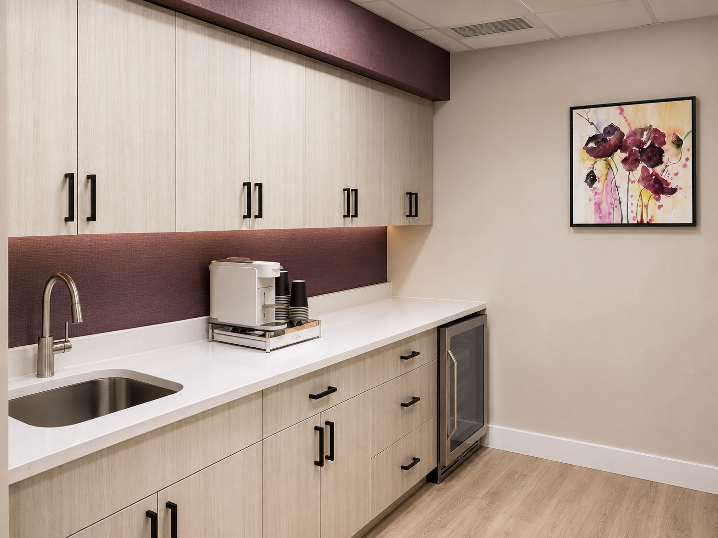 Refreshment bar for patients at Infuse Care