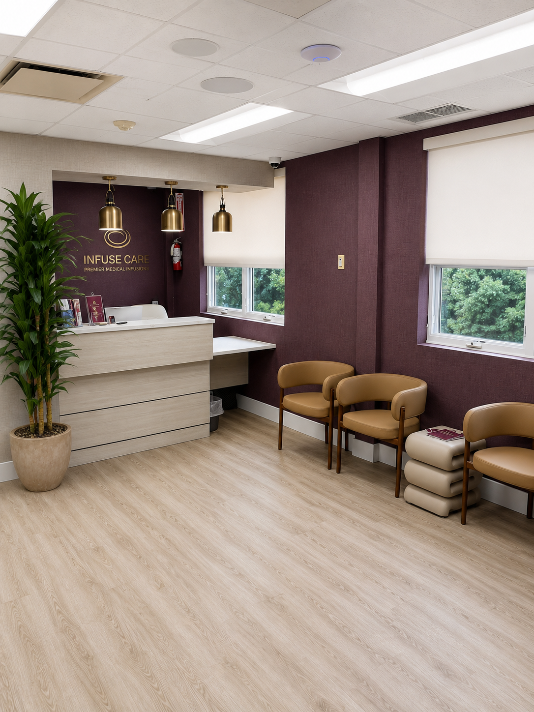 Infuse Care reception and lobby area in Toms River, NJ