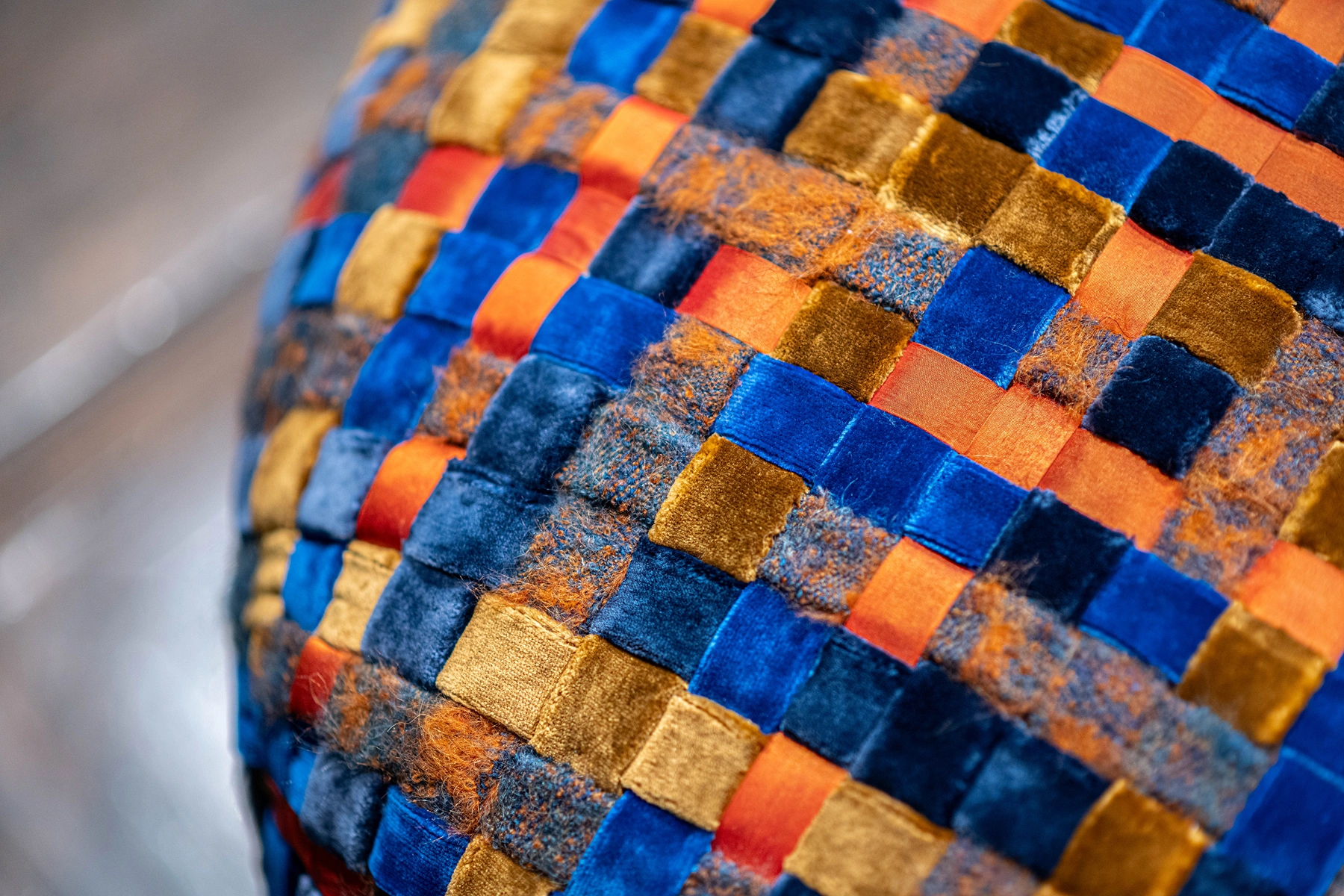 Vue macro d'un fauteuil artisanal