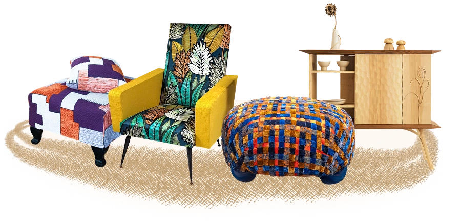 Ensemble de meubles d'artisanat
