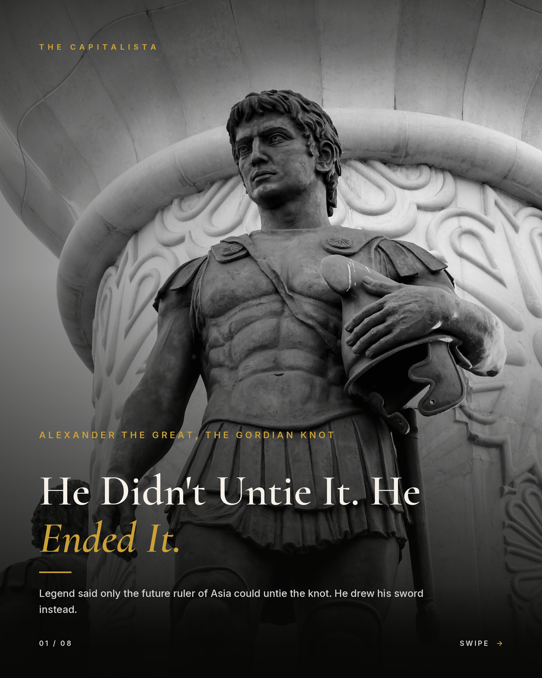 He Didn't Untie the Knot. He Cut It. The Gordian Knot Lesson Every Founder Ignores