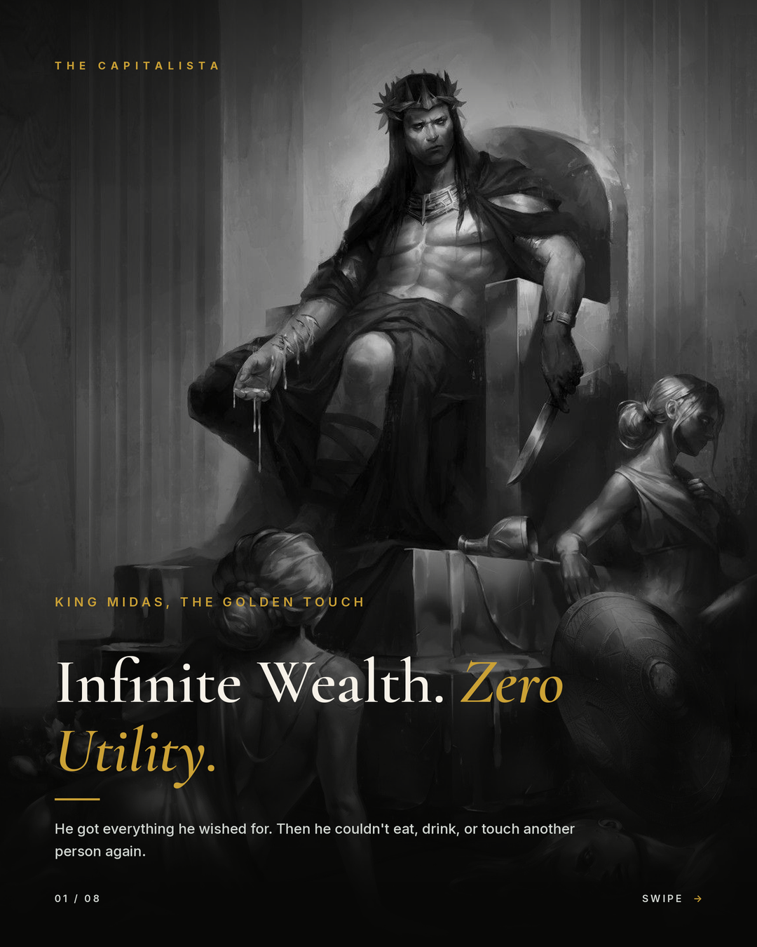 He Wished for Infinite Wealth. He Got Zero Utility. The King Midas Lesson Every Founder Ignores