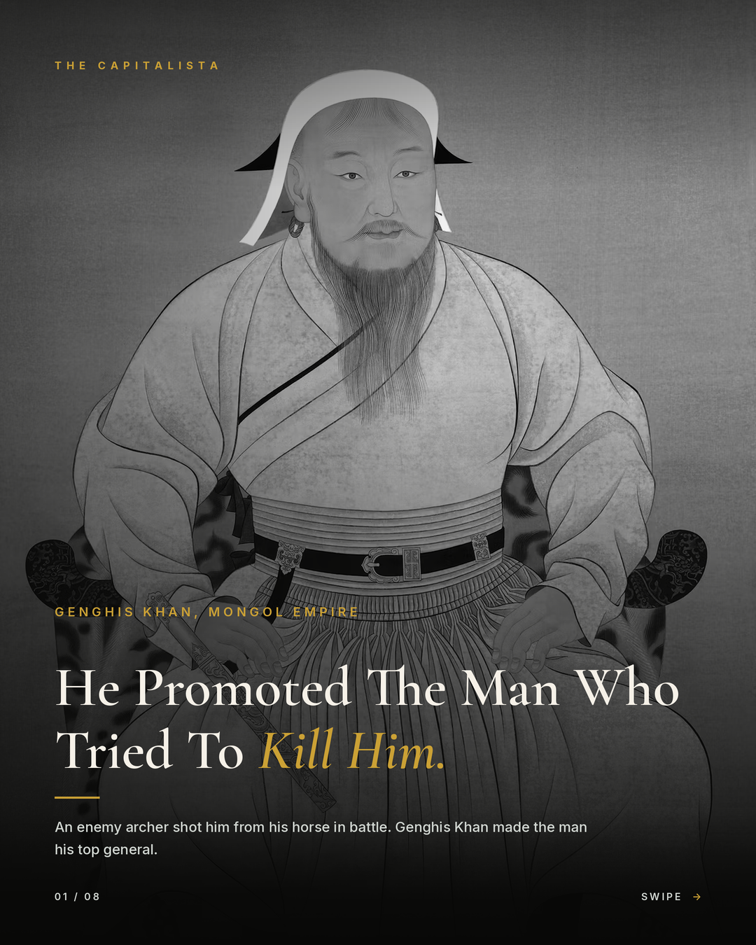 He Promoted the Man Who Shot Him Off His Horse. The Genghis Khan Lesson on Ego