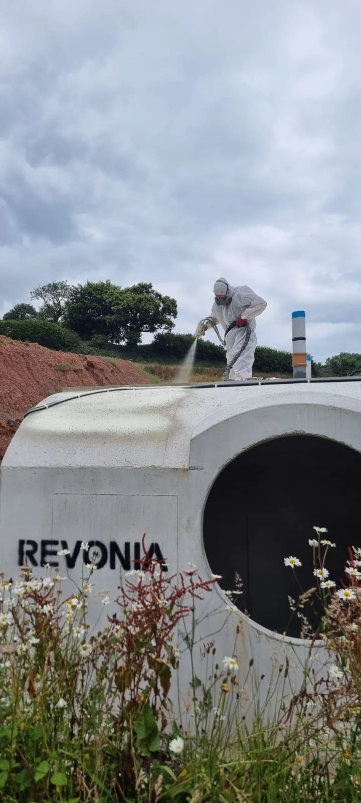 The underground concrete bunker at Cullompton, Devon.