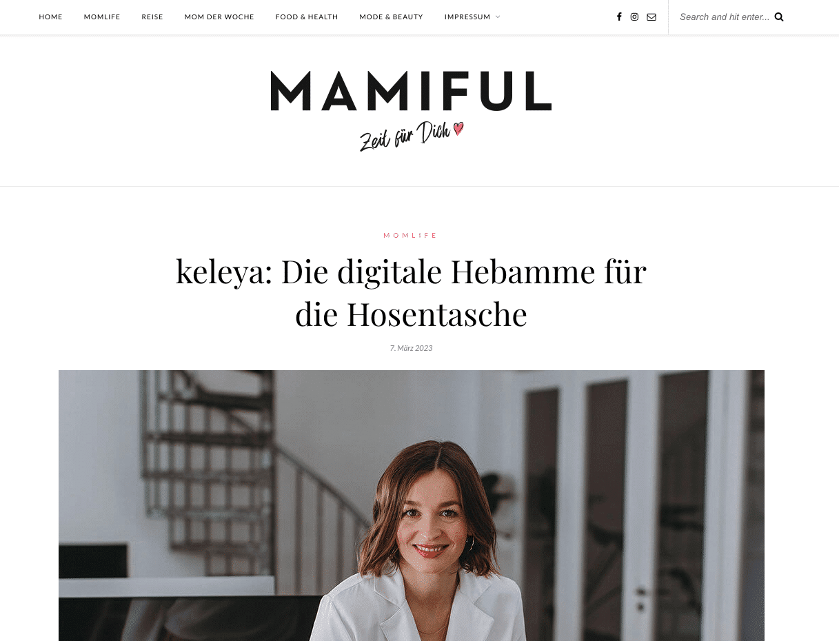 Screenshot Artikel Mamiful