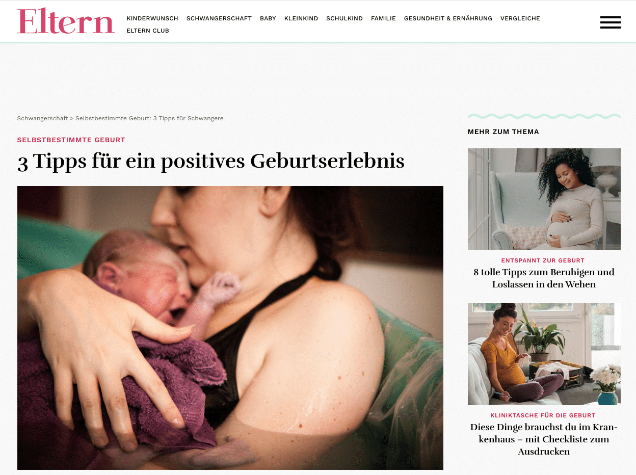 3 Tipps für ein positives Geburtserlebnis