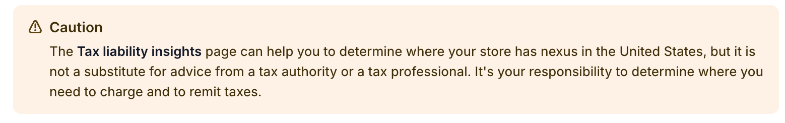 shopify tax liability insights