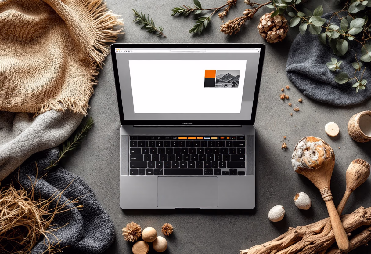 image of a laptop with software interface (for a b2b saas) [interface]