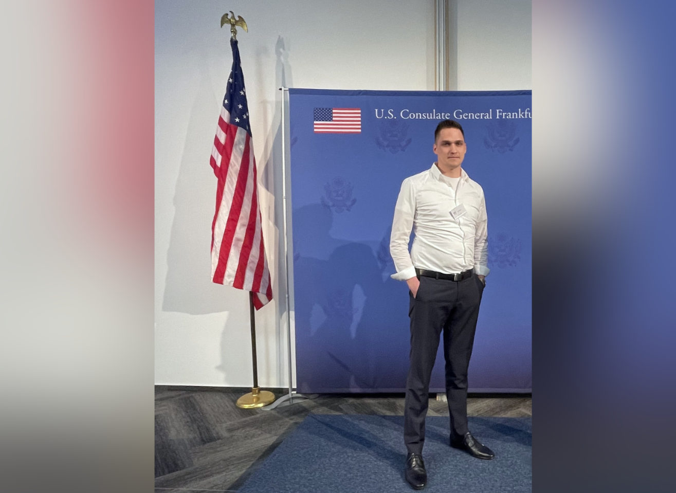 Jannik Christ bei der U.S. Cyber Security Conference in Frankfurt